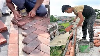 Young Man with great tiling skills Great tiling skills Great technique in construction PART 78 [upl. by Leelaj]