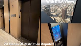 Otis Destination Dispatch Elevators  The Intercontinental Hotel in Downtown Los Angeles [upl. by Aphrodite350]