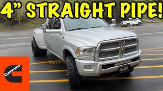 2015 RAM 3500 67L CUMMINS Diesel w 4 INCH STRAIGHT PIPES [upl. by Eatnuhs48]