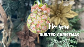 No Sew Quilted Christmas Ornament [upl. by Windsor]