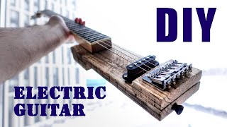 How To Make The Simplest Electric Guitar – DIY Guitar From An Old Wooden Board [upl. by Burkitt]