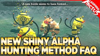 New Shiny Alpha Hunting Method FAQs  Pokemon Legends Arceus [upl. by Adnamahs]