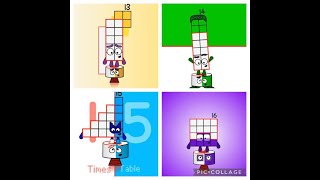 Numberblock Times Table Compilation 13 14 15 16 [upl. by Nicolau]