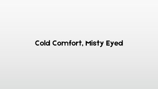 Cold Comfort Misty Eyed learningsomethingnew learnenglish shortvideos shorts viralvideo [upl. by Anitsahs]