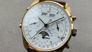 Vintage 1980s IWC Triple Calendar Chronograph 3710 IWC Watch Review [upl. by Rayna636]