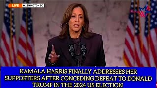 KAMALA HARRIS Makes An Emotional Appealing Speech AFTER CONCEDING DEFEAT in the 2024 US Election [upl. by Ralyt465]