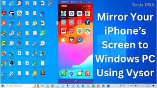 How To Mirror Your iPhone’s Screen to Windows PC Using Vysor  2024  Control your iPhone on PC [upl. by Torrence]