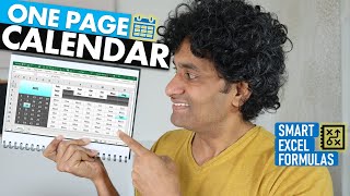 Amazing one page calendar made with just Excel formulas [upl. by Thorley]