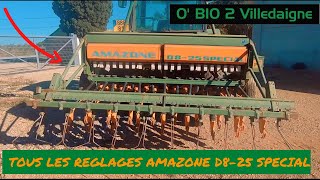 AMAZONE D825 SPECIAL TOUS les reglages expliqués pour une bonne dose de semis [upl. by Brunhilde]