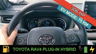 Toyota RAV4 Plugin Hybrid  fuel consumption on 130 kmh  POV test ride [upl. by Anelec]