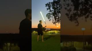 most UNIQUE lightsaber tricks jedi lightsaber lightsaberspinning starwarsfan [upl. by Lanrev]