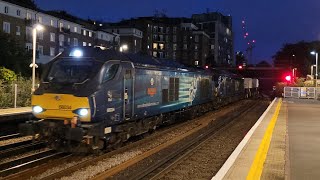 DRS 68034 Rail Riders  68007 Valliant Passing Kensington Olympia With Nuclear Flasks 25924 [upl. by Vange]