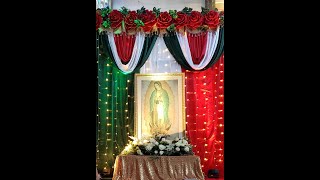 Decoracion para la Virgen de Guadalupe Altar para la Virgen de Guadalupe [upl. by Anson]