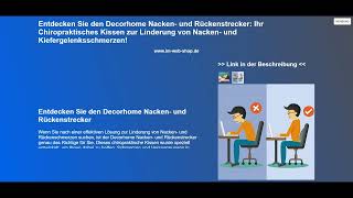 Entdecken Sie den Decorhome Nacken und Rückenstrecker Ihr Chiropraktisches Kissen zur Linderung [upl. by Anes]