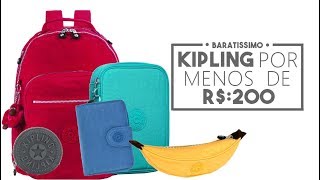 KIPLING POR MENOS DE R200 • TOUR PELA MINHA MOCHILA • AND WISH [upl. by Ennirak]