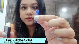 How to change a lancet I Diabetes Tutorials [upl. by Divaj953]