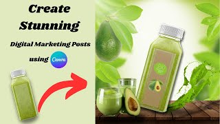 Digital Marketing Post Design using Canva  Product Packaging in 5 Minutes [upl. by Yttel]