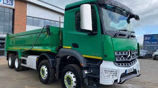 MERCEDES AROCS 3240 EURO 6 8X4 STEEL TIPPER 2018  LC18 DAY [upl. by Beaudoin757]