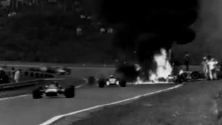 1968 France Grand Prix Formula 1 Rouen  driver Jo Schlesser charred dead  Jacky Ickx winner [upl. by Atnes]