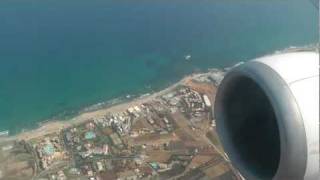 Landing in Heraklion  two points of view [upl. by Halludba362]