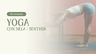 YOGA con Silla 1  Sentada principiante [upl. by Issy310]