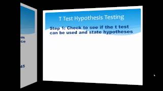 TTest Hypothesis Testing [upl. by Aipmylo172]