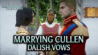 Dragon Age Inquisition  Trespasser DLC  Marrying Cullen Dalish Vows [upl. by Lerrud871]