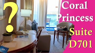 Coral Princess  Suite D701 Tour  What is a Suite like Watch this🚢✨ [upl. by Kcirdled]