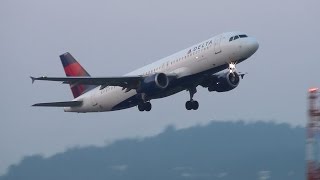 Delta Air Lines N371NW A320 Takeoff Portland Airport PDX [upl. by Lai]