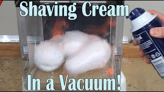 What Happens When You Put Shaving Cream Balloons In A Huge Vacuum Chamber [upl. by Ariahs]