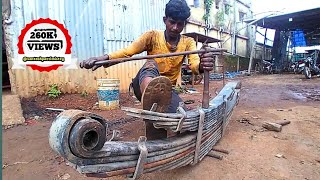 Rear Suspension Leafleaf spring Remaking for Vegetables Carrier  Tata 1916 santoshpattimistry [upl. by Hyps]