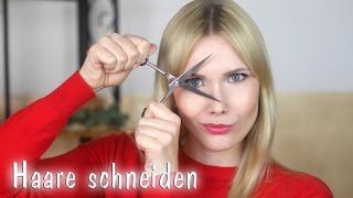 HAARE SELBER SCHNEIDEN  Ohne Stufen  DIY [upl. by Vina]