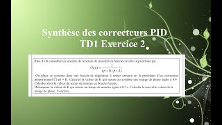 Synthèse des correcteur TD1 Exercice 2 [upl. by Aivatnohs]