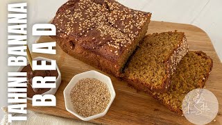 TAHINI BANANA BREAD  PAN DE PLATANO CON TAHINI [upl. by Bullen]