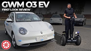 ORA 03 EV  First Look Review  PakWheels [upl. by Anaer206]