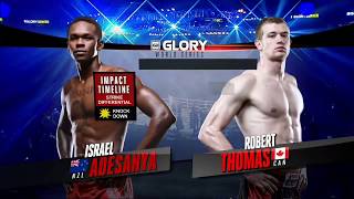 GLORY 34 Denver Israel Adesanya vs Robert Thomas Tournament SemiFinals [upl. by Zelde]