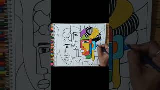 How to make abstract art youtube reels video pencilcolours artist bhattiarts07 [upl. by Areta]