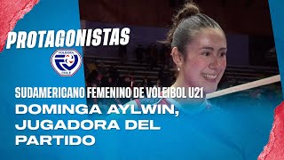 Protagonistas Dominga Aylwin jugadora del partido Chile vs Bolivia  Sudamericano Vóleibol U21 [upl. by Aikam721]