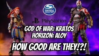 Spin Master  Sony Playstation 112 Scale God Of War Kratos amp Horizon Aloy ShowcaseUnboxing [upl. by Shrier]