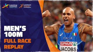 Mens 100m Final  Munich 2022  Lamont Marcell Jacobs [upl. by Odnomra713]