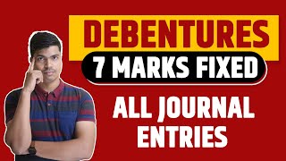 Issue of Debentures all Journal entries Revision with Values  Accounts Term 2 Quick Revision [upl. by Abbate]