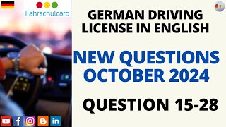 German Driving License in English NEW QUESTIONS from October 2024 Question 1528 [upl. by Madelon356]