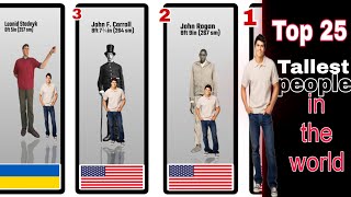 Top 25 Tallest people in the world [upl. by Lidah91]