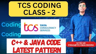 🔥TCS Coding Live Class2  TCS Latest pattern Coding Questions 🔥 C amp Java [upl. by Airekat]