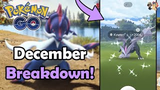 DECEMBER 2023 Event Breakdown In Pokémon GO  Community Day Research Raids amp Spotlight Hours [upl. by Megan]