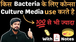 100 से भी ज्यादा Selective culture media and और उनमें Grow होने वाले Bacteria in Microbiology [upl. by Ibbob]