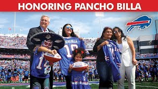 Buffalo Bills Celebrate Superfan Pancho Billas Life At Home Opener [upl. by Eelarat]