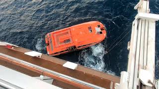 Launching A Life Boat From A Cruise Ship [upl. by Nednarb]