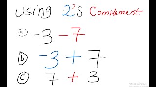 2s Complement Addition and Subtraction [upl. by Cammie]