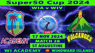 West Indies Academy vs Windward Islands Volcanoes  WIA vs WIV  Regional Super50 Cup 2024 Live [upl. by Eerok]